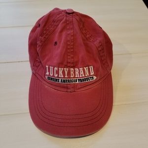 Lucky Brand Red Logo Baseball Hat Cap Men's/Unisex